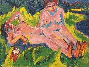 Ernst Ludwig Kirchner, Zwei rosa Akte am See